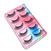 Wffenhefragrance Artificial Mink Eyelashes - Fluffy Wispy Lashes 5 Pairs | Natural Look False Eyelashes Extensions| Easy to Apply | Reusable Strip Lashes | 7-13-14mm