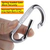 3" Aluminum D Ring Carabiners Clip D Shape Spring Loaded Gate Small Keychain Carabiner Clip Set for Outdoor Camping Mini Lock Snap Hooks Spring Link Key Chain Durable Improved 12 PCS (Assorted)