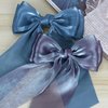 FAELBATY Silky Satin Hair Bows 3PCS Hair Bows for Women Hair Ribbon Hair Bows with Long Tail French Barrette Hair Bow Glossy Silky Satin Bowknot Claw Hair Clip Hair Accessories for Girls Kids (Purple)