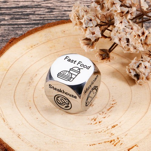 Mens Gifts for Christmas Food Decision Dice Decider for Couple Boyfriend Girlfriend Husband Wife Date Night Dice Gifts for Him Her Food Decision Dice Gifts One 11th Year Anniversary Valentines Gifts