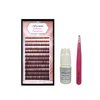 Alluring Dark Brown Brow Eyebrow Extensions, Clear Glue & Tweezers Kit