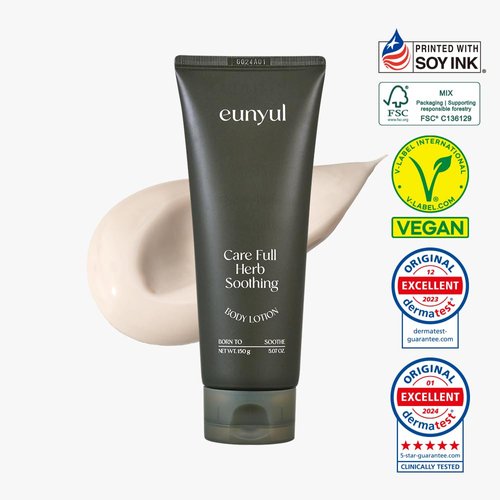 EUNYUL Carefull YACHO Herb Soothing Body Lotion 5.07 Oz. / 150g Vegan Certified body lotion, Dermatological Tested, Face and Body ALL-IN-ONE moisturizer Korean skincare