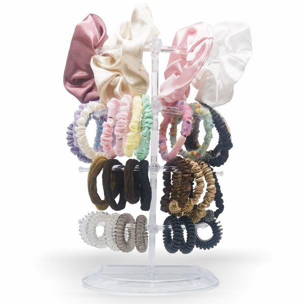 MODADOG 4-layer Bracelet stand Bracelet display Scrunchie organizer Acrylic organizers Hair organizer Hair holder Braclet holder Bow organizer for girls Headband holder organizer