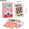 SeptCity Jumbo Playing Cards, 3.5 X 5 Inches Super Big Giant Game Theme Full Deck Huge Poker Oversize Decorations of Magic Party Fun for All Ages (1 Pack) (2 Times)