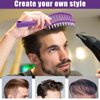 Lilovbesa Hair Brush, Detangling Hair Brush, Curved Detangler Brush for Women Men kids Curly Think Fine Thin Long Short Wet Dry Hair, Professional Hair Styling Tools,Fast Blow Drying, No Pull(Purple)