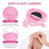 Glue Rings for Eyelash Extensions Glue Rings Pretty memory 100PCS Smart Lash Rings Blooming Eyelash Glue Holder Volume Fanning Cup for Lash Extension Supplies, Pink
