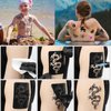 302pcs Temporary Tattoo Stencils, 12 Sheets Henna Tattoo Stencil Kit for Women Girls Kids and Boys Face Body Paint Reusable Glitter Tattoo Stencils Pack Party Favor Supplies