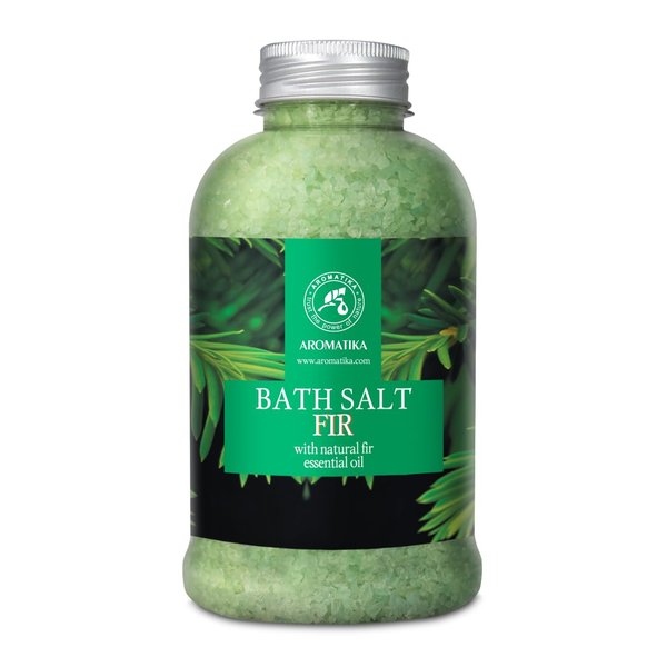 Fir Bath Salt with Natural Fir Essential Oil 21.16 Ounces - Natural Bath Sea Salt - Coniferous Salts - Best for Bath - Good Sleep - Relaxing - Body Care - Beauty - Aromatherapy