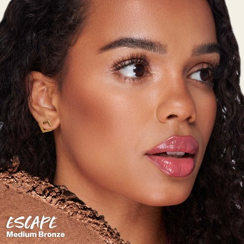 Kosas Sun Show Glowy Warmth Baked Bronzer - Contouring Powder for Cheekbones, Nose & Jawline - Enriched with Concentrated Fatty Acids - Talc-Free, Vegan & Hypoallergenic - Escape