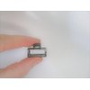 Generic Tiny small dark silver tone rectangle metal hair claw clip