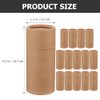 GLEAVI Empty Kraft Paper Jar Tube 15Pcs Round Paperboard 30ml Essential Oil Bottle Packaging Box Cardboard Deodorant Containers Brown Lipstick Boxes