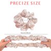 3 Pack Pearls Fashion Flower Stretchy Organza Mesh Hair Scrunchies, Elastic Hair Ties Rubber Bands Hairbands, Ponytail Holders Floral Headbands Accessories for Women & Girls Thick Thin Hair (A#)