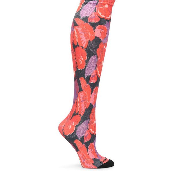 Nurse Mates Women's 360 12-14Mmhg Compression Sock (Poppies)