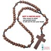 Faithful Catholic Wooden Rosary - Rosary Beads Catholic for Men - Rosarios Catolicos Para Hombre (Wood Dark Brown)