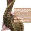 Sunny Weft Hair Extensions Human Hair Brown Sew in Extensions Highlights Hair Wefts Human Hair Sew in Dark Brown Highlights Caramel Blonde Sew in Hair Extensions Real Human Hair 18inch 100g