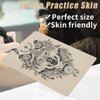Blank Tattoo Skin Practice - UPTATSUPPLY 12 Pieces Tattoo Practice Skin - 6"x8" Double Sides Fake Skin Tattooing Microblading Practice Skin for Beginners and Experienced Tattoo Artists(0.12CM Thick)