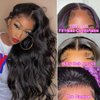 Foreverlove Body Wave Lace Front Wigs Human Hair Pre Plucked with Baby Hair 200% Density Unprocessed Brazilian Virgin Remy Human Hair 13x4 Transparent Lace Frontal Wigs for Women (12 Inch)