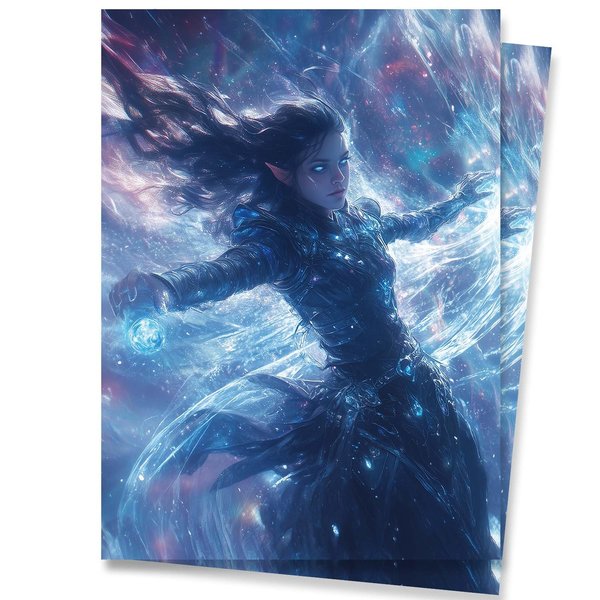 DREAMPASS Magic The Gathering Card Sleeves(Edge of Eternities Series)-100pack+4 Count Smooth Matte Compatible with MTG and Other TCGs (Cosmic Magician)