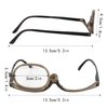 U Scinan Universal Presbyopic Glasses Flip-up Lens Make up Glasses Folding Magnifying Reading Eyeglasses+1.0~+4.0 (3.0*, Tea-black feet)