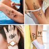 Cerlaza 100 Styles Temporary Tattoos for Women, Fake Henna Semi Permanent Tattoos for Adults, Leg Makeup Waterproof Flower Tatuajes Temporales Long Lasting Realistic Stickers