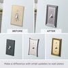 Franklin Brass Classic Beaded Wall Plate, Bronze with Copper Highlights Single Duplex Outlet Cover, 3-Pack, W35059V-VBC-C
