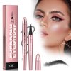 4-Tipped Microblading Eyebrow Pen, 2024 Upgraded 3D Waterproof Magic Eyebrow Pencil Contouring Pen, Long-Lasting Natural Fine Stroke Magic Eyebrow Pen (519A04#Black)