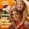 Savvi - 25 Henna Temporary Tattoos: Skin-Safe Ink, Box Set Includes Tattoo Remover Wipes, Great for Parties or Everyday Wear, Gifts for Boys and Girls Ages 4-12+ [5 sheets, 25 count]