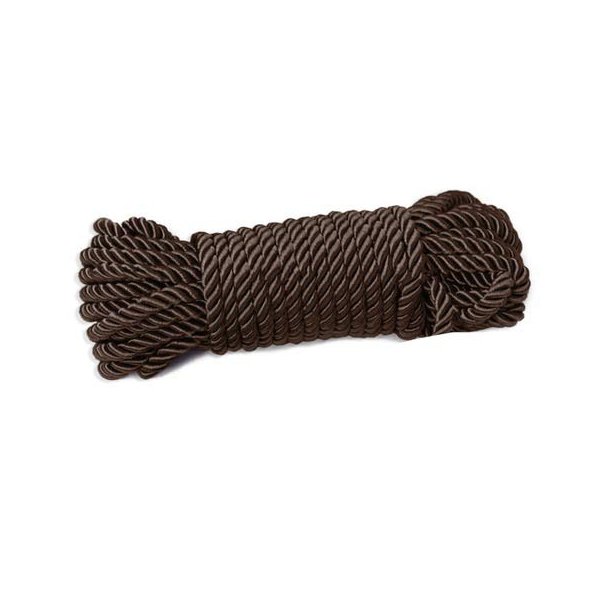 Soft Silk Rope Solid Braided Twisted Ropes,10m Durable and Strong All Purpose Twine Cord Rope String Thread Cord (Brown)