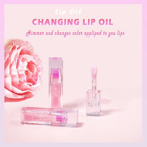 Magic Color Changing Moisturizing Lip Glow Oil, Big Brush Plumping Lip Oil, Plumping Glimmer Glow Lipstick, Fresh Texture Lip Oil, Hydrating Lip Glow Oil, Non-Sticky Long Lasting Lip Oil Gloss
