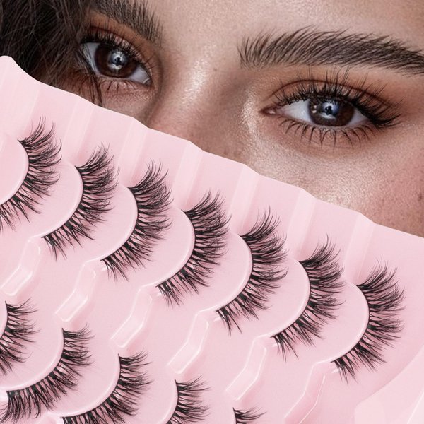 Natural Lashes Natural Eyelashes Natural Look Wispy Lashes Mink Lashes False Eyelashes Fake Eyelashes C Curl Lashes Strip Lashes Pure-02