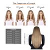 Caliee Clip in Hair Extensions Human Hair P10-613 Natural Hair Extensions Clip ins Real Human Hair for Women Full Head 120G with 16 Clips 7Pcs Lace Clip in hair 18Inch