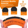 Morary 12-Pack Nail Buffer for Natural Nails 100/180/240 Grit 3 Sided (Orange Black)