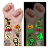 Partywind 125 Styles Glow Halloween Birthday Party Decorations Temporary Tattoos for Kids, Luminous Halloween Party Supplies Favors, Halloween Goodie Bag Fillers Games for Kids Party