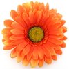 4 inch Variegated Orange Gerbera Daisy Silk Flower Hair Clip
