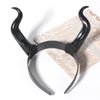 Kistreao Halloween Devil Horns Headband Black Demon Horns Hair Bands Halloween Hair Accessories for Women Halloween Party Supplies