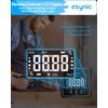 eSynic High Precision Digital Angle Finder with Laser IP54 Waterpoof 4 Side Magnetic Digital Inclinometer Large LCD Display Rechargeable Angle Finder Tool (Laser Level Class II, Output<5mW)