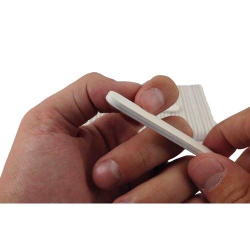 Mini White Salon Cushion Board Nail File 3.5 Inches Long by 1/2 Inch Wide (100 Pack) Grit 100/180