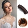 Womens Hair Bun Invisible False Hair Clip Hair Base Bump Fluffy Hair Pad Styling Insert Tool Increased Hair Pad Hair Accessories Styling Insert Tool (Black+Brown+Light Brown)