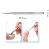 4Pcs Stainless Steel Cuticle Remover Professional Double Head Nail Art Cuticle Pusher Nail Stick Needle Manicure Pedicure Nail Care Tool for Fingernail and Toenail, Silver