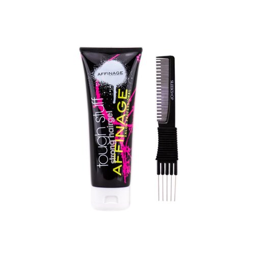yper Affinage Tough Stuff Strong Hair Gel (4.23 oz) with Teasing Comb Pack 1