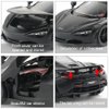 Diecast Toy Car McLaren 720S Sports Car Model,Zinc Alloy Simulation Casting Pull Back Vehicles,1:32 Scale Mini Supercar Toys with Lights and Music for Toddlers Kids Children Gift (720S-Black)
