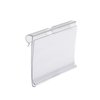 50pcs Labels for Storage Bins Plastic Label Clip, Basket Labels Clip On Wire Shelf Price Label Holder Merchandise Sign Display Holder, 50pcs Label Insert Included