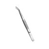 Stainless Steel Tweezers, with Curved Serrated Tip Multipurpose Tweezers Sewing Machine Tweezers Forceps for Craft Repairing