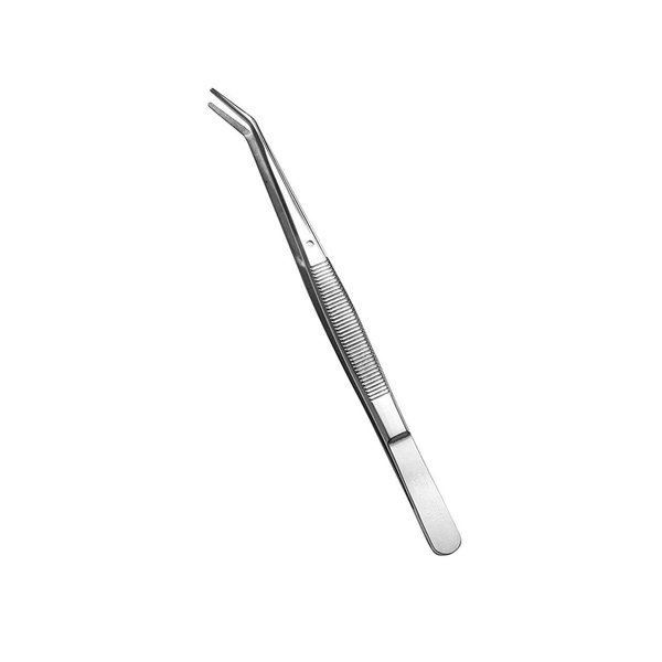 Stainless Steel Tweezers, with Curved Serrated Tip Multipurpose Tweezers Sewing Machine Tweezers Forceps for Craft Repairing
