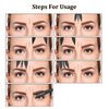 Charme Princesse Eyebrow Ruler Stainless Steel Tattoo Eyebrow Stencil Ruler Three-Point Positioning Permanent Eyebrow Makeup Measuring Symmetrical tool(Black) LB000249-1