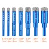 5pcs 3/16" Dry Diamond Core Drill Bits for Ceramic Porcelain Tile Granite Marble Glass Hard Materials Diamond Hole Saw Kit with Cooling Wax,Round Shank