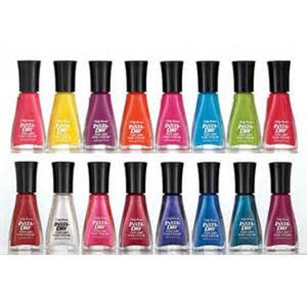 Lot of 7 Insta-dri Sally Hansen Finger Nail Polish No Repeat Colors FAST DRY FINGERNAIL POLISH