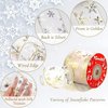VGOODALL Gold Snowflake Ribbon,2.4 Inch 10 Yards Glitter Gold and Silver Christmas Wired Ribbon for Christmas Garland Gift Wrapping Tree Decoration Home Decor Bow Making