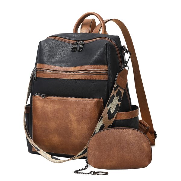 AGLOD Leather Backpack Purse for Women Designer Ladies Shoulder Bag Fashion Faux Work Travel Handbags