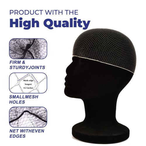 NouveauGenra 100PCS Hair Nets for Women Bun 22 Inch,Invisible Hair Nets Elastic Edge Mesh (Gold)